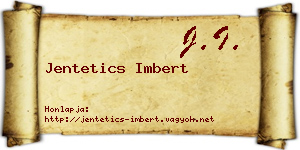 Jentetics Imbert névjegykártya